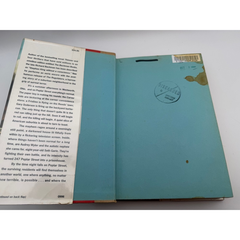 The Regulators Richard Bachman Stephen King‎ First Edition Hardcover 1996 Dutton - Picture 9 of 10